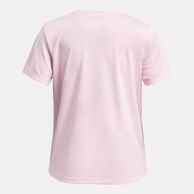 Under Armour Kids&#039; UA Tech Twist Wordmark Logo T-Shirt Prime Pink / White