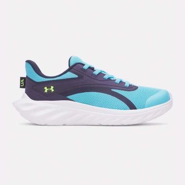 Under Armour Kids' Junior UA Ascend AL Running Shoes Blue Blur / Midnight Navy / Hyper Green -SS26