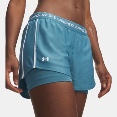 Under Armour Women's UA Tech™ Play Up 2 in 1 Shorts Boundless Blue / Boundless Blue / White
