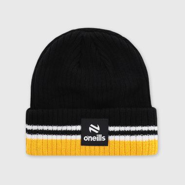 O&#039;Neills Kilkenny GAA Align Beanie Hat Black / White / Amber