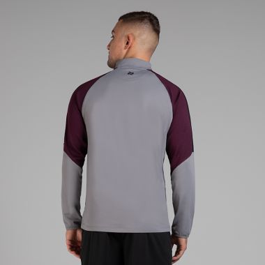 O&#039;Neills Men&#039;s Adapt Brushed Half Zip Top Grey / Maroon / Black