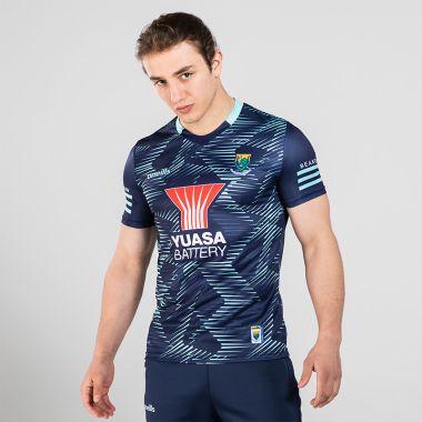 Wicklow GAA Hurling Player Fit Short Sleeve Training Top Marine / Green