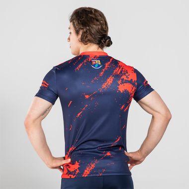 Longford GAA Hurling Player Fit Short Sleeve Training Top Marine / Red