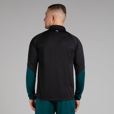 O&#039;Neills Men&#039;s Adapt Half Zip Midlayer Top Black / Green / Silver