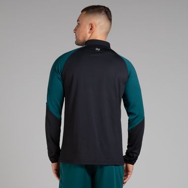 O&#039;Neills Men&#039;s Adapt Brushed Half Zip Top Black / Green / Silver