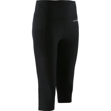 Women&#039;s Ariana Capri Leggings Black / Silver