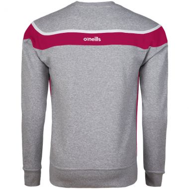 Men&#039;s Auckland Fleece Crew Neck Sweatshirt Sweatshirt Grey / Maroon / White