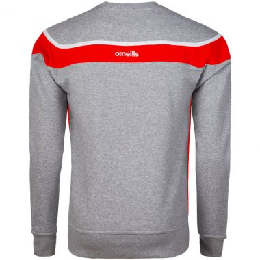 Men&#039;s Auckland Fleece Crew Neck Sweatshirt Grey / Red / White