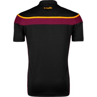 Men&#039;s Auckland Polo Shirt Black / Maroon / Amber