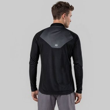 O'Neills Men's Tempus Half Zip Midlayer Black / Dark Grey / Grey