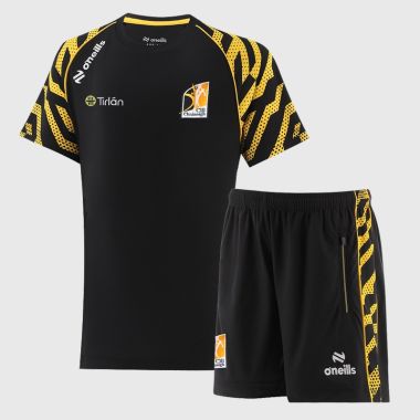 O'Neills Kilkenny GAA Kids' Electro T-Shirt & Shorts Set Black
