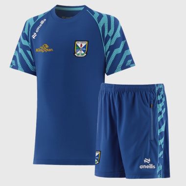 O'Neills Cavan GAA Kids' Electro T-Shirt & Shorts Set Royal 