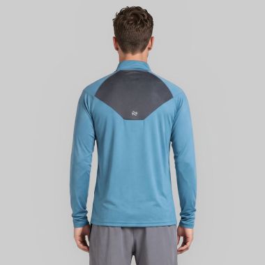 O'Neills Men's Tempus Half Zip Midlayer Blue / Dark Grey / Grey