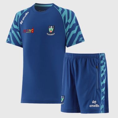 O'Neills Monaghan GAA Kids' Electro T-Shirt & Shorts Set Royal 