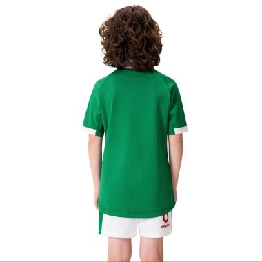 Canterbury Kids&#039; Ireland Rugby IRFU 2025/26 Home Pro Jersey Cadmium Green / Blanc De Blanc