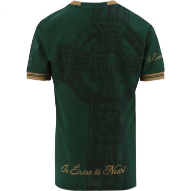 Celtic Cross Hooped Kids&#039; Jersey Green / White