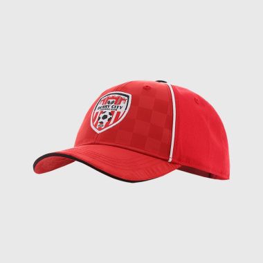 O'Neills Derry City FC Check Cap Red / White