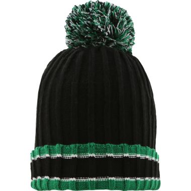 Darcy Bobble Hat Black / Green / White