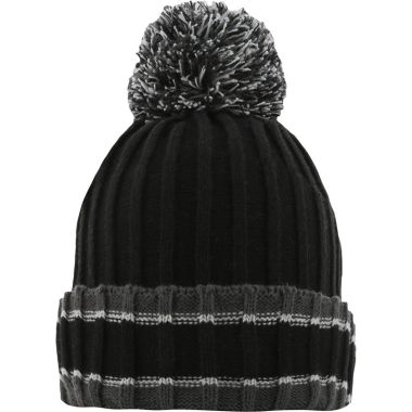 Sligo GAA Kids' Darcy Bobble Hat Black / Dark Grey / Silver