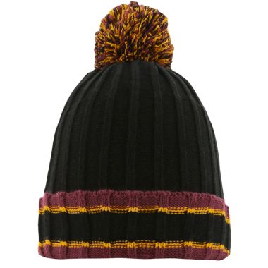 Kids&#039; Darcy Bobble Hat Black / Maroon / Amber