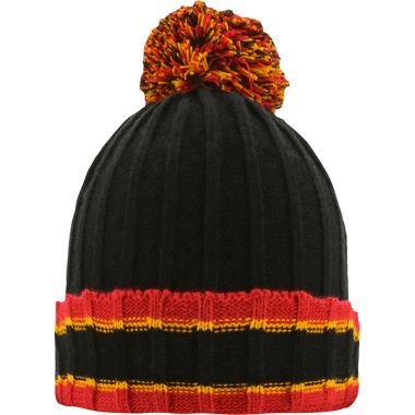 Kids&#039; Darcy Bobble Hat Black / Red / Amber