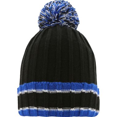 Darcy Bobble Hat Black / Royal / White