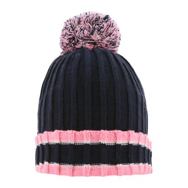 Kids&#039; Darcy Bobble Hat Marine / Pink / White