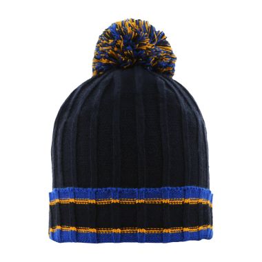 Darcy Bobble Hat Marine / Royal / Amber