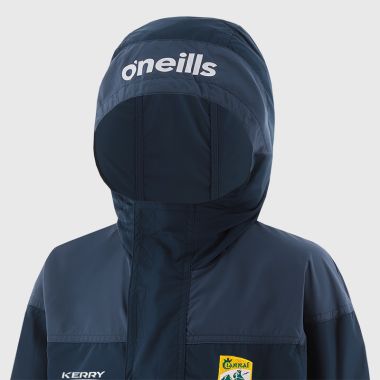 O&#039;Neills Kerry GAA Kids&#039; Drifter Half Zip Hooded Windbreaker Marine