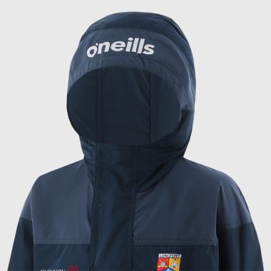 O&#039;Neills Longford GAA Kids&#039; Drifter Half Zip Hooded Windbreaker Marine