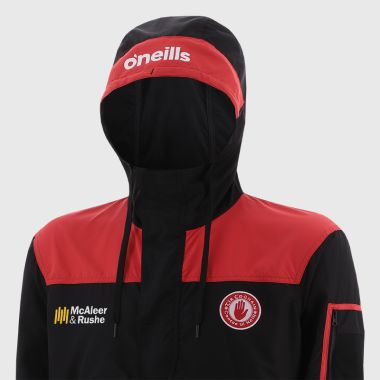 O&#039;Neills Tyrone GAA Men&#039;s Drifter Half Zip Hooded Windbreaker Black / Red