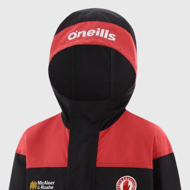 O&#039;Neills Tyrone GAA Kids&#039; Drifter Half Zip Hooded Windbreaker Black / Red