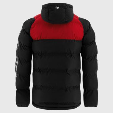 O&#039;Neills Derry GAA Men&#039;s Dynamo Hooded Padded Jacket Black / Red / White