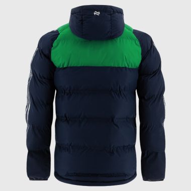 O&#039;Neills Limerick GAA Men&#039;s Dynamo Hooded Padded Jacket Marine / Green / White