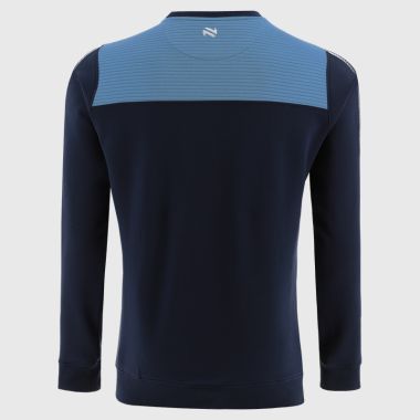 O&#039;Neills Dublin GAA Men&#039;s Dynamo Fleece Crew Neck Sweatshirt Marine / Sky / White