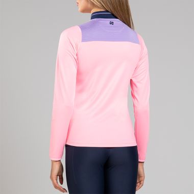 O&#039;Neills Derry GAA Women&#039;s Dynamo Brushed Half Zip Top Pink / Purple / Marine