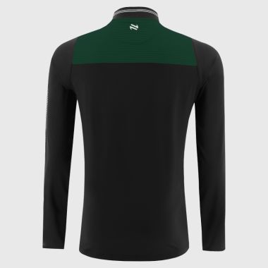 O&#039;Neills Kildare GAA Kids&#039; Dynamo Brushed Half Zip Top Black / Bottle / White