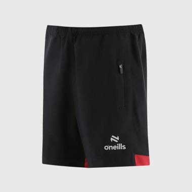O'Neills Derry City FC Kids' Echo Woven Leisure Shorts Black / Red