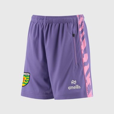 O'Neills Donegal GAA Kids' Electro Shorts Purple / Pink / White