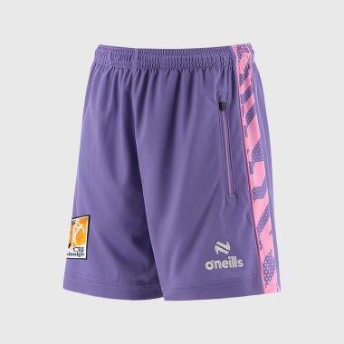 O'Neills Kilkenny GAA Kids' Electro Shorts Purple / Pink / White