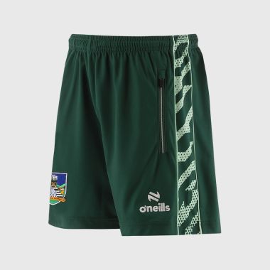 O'Neills Limerick GAA Kids' Electro Shorts Bottle / Green / White