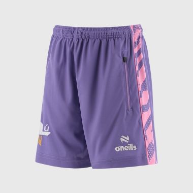 O'Neills Louth GAA Kids' Electro Shorts Purple / Pink / White