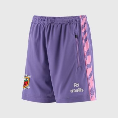 O'Neills Mayo GAA Kids' Electro Shorts Purple / Pink / White