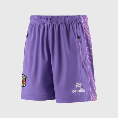 O&#039;Neills Mayo GAA Kids&#039; Electro Training Shorts Purple / Pink / White