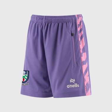 O'Neills Monaghan GAA Kids' Electro Shorts Purple / Pink / White