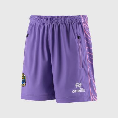O&#039;Neills Roscommon GAA Kids&#039; Electro Training Shorts Purple / Pink / White
