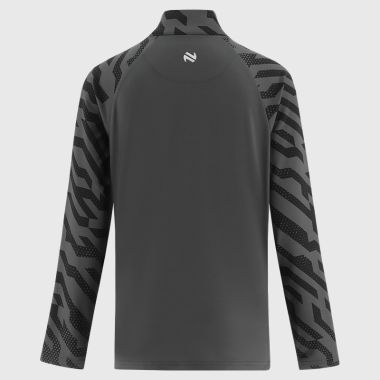 O'Neills Sligo GAA Kids' Electro Half Zip Top Dark Grey / Black / White