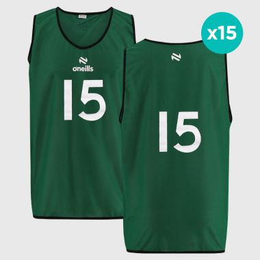O&#039;Neills Flex Single Mesh Numbered Training Bib 15 Pack Green / Black / White