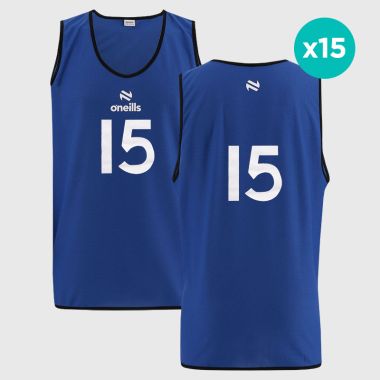 O&#039;Neills Flex Single Mesh Numbered Training Bib 15 Pack Royal / Black / White