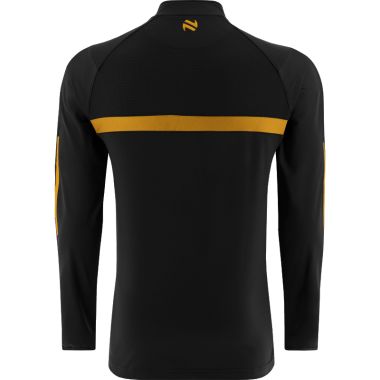 Kids&#039; Focus Brushed Half Zip Top Black / Amber